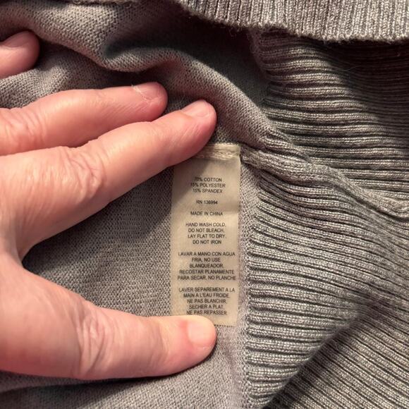 Vila Minalo Button Down Cardigan Sweater, Grey, Women's XL Grandma Core - Picture 4 of 8